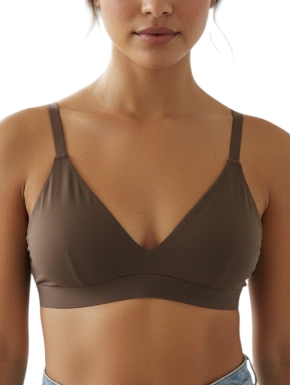 SKIMS Fits Everyone Triangle Bra Bralette Jasper Brown 3X NWT